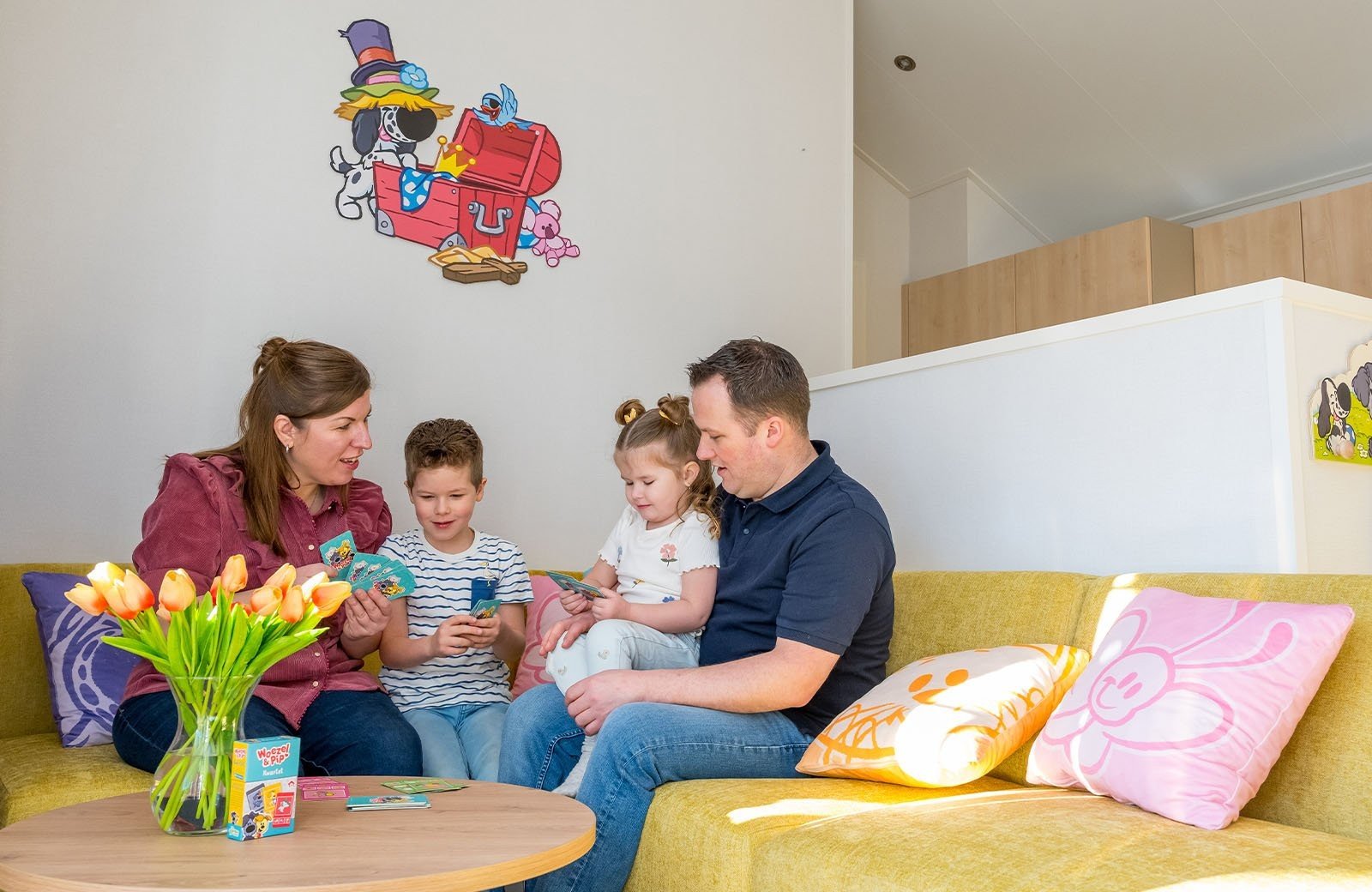 Charlies duinhuis woonkamer kaarten