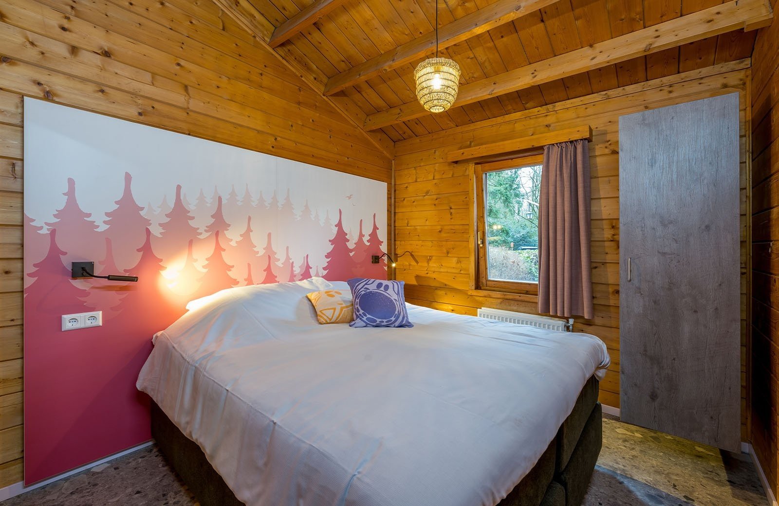 Wijze varen lodge slaapkamers tweepersoonsbed