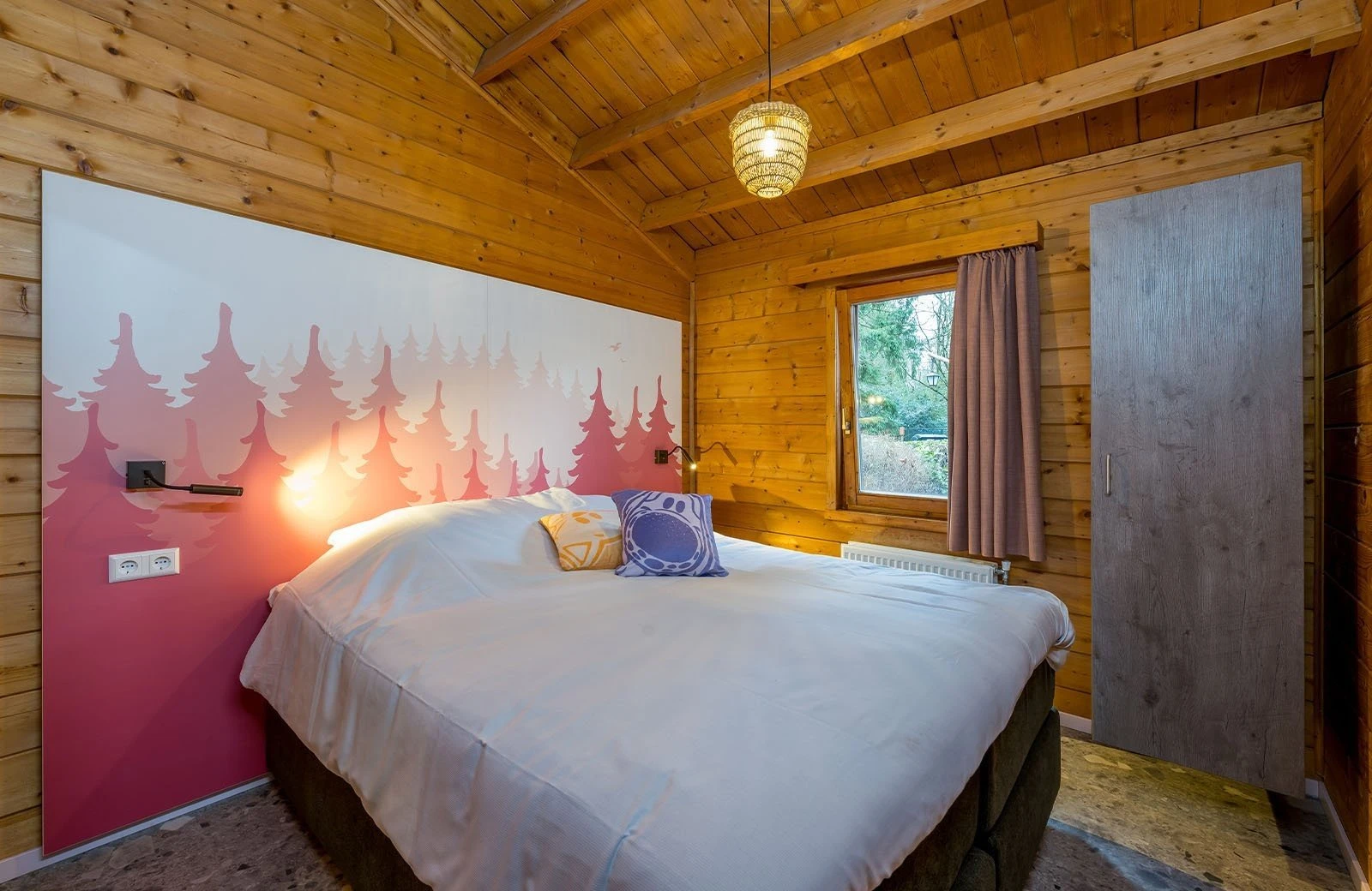 Wijze varen lodge slaapkamers tweepersoonsbed