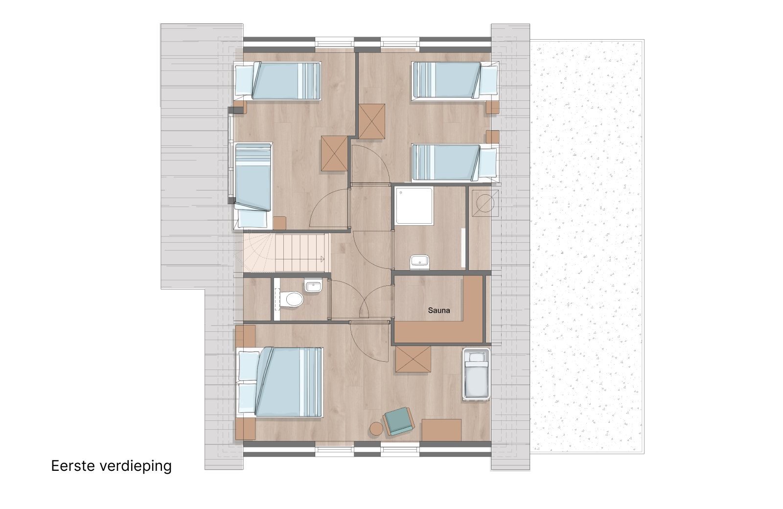 Woezel & Pip villa 1e verdieping De Tovertuin
