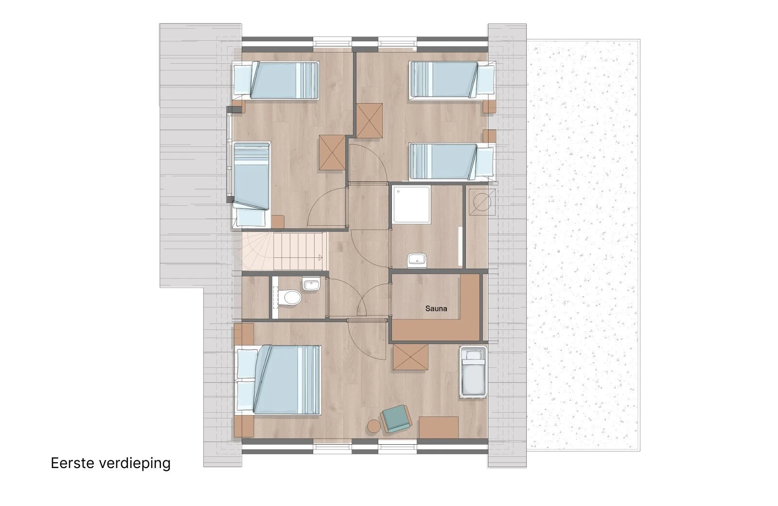 Woezel & Pip villa 1e verdieping De Tovertuin